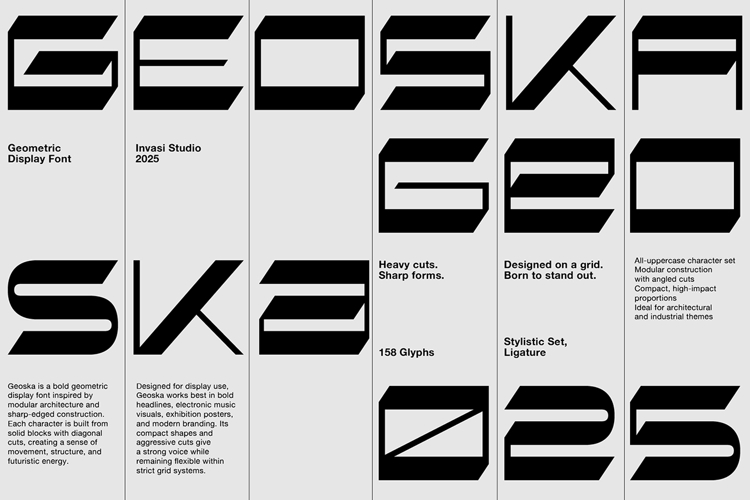 Geoska Sci-fi Display Font