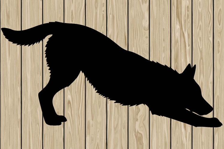 German shepherd stencil silhouette SVG