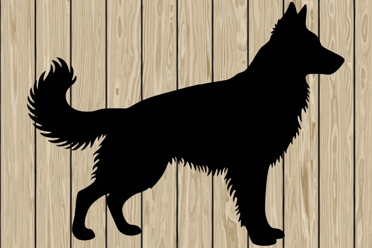 German shepherd stencil silhouette SVG