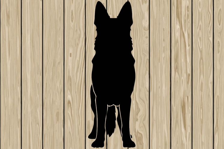 German shepherd stencil silhouette SVG