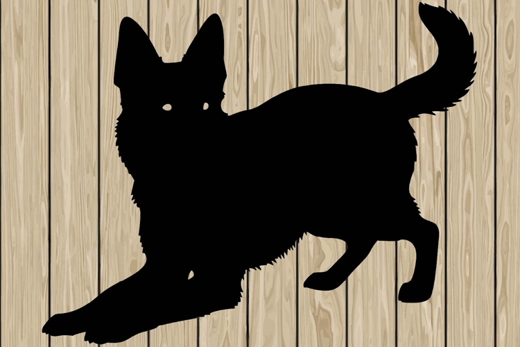 German shepherd stencil silhouette SVG