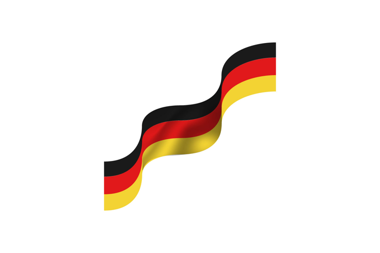 Germany unity day decoration wave flag design