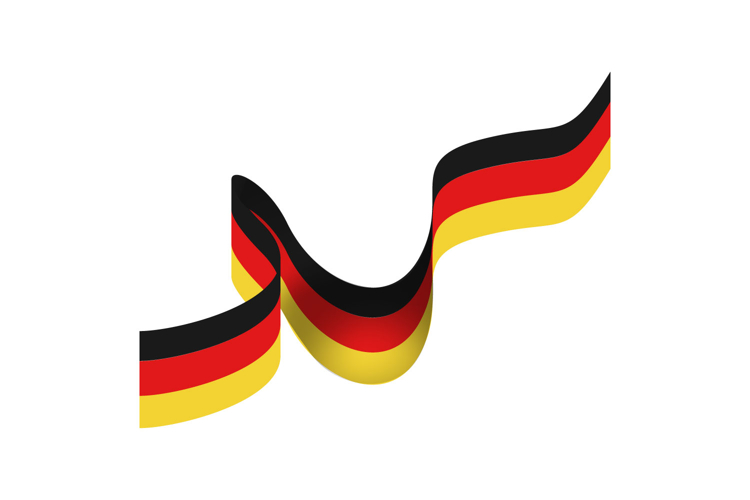 Germany unity day element wave flag graphic