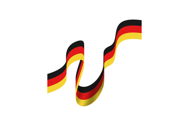 Germany unity day element wave flag vector