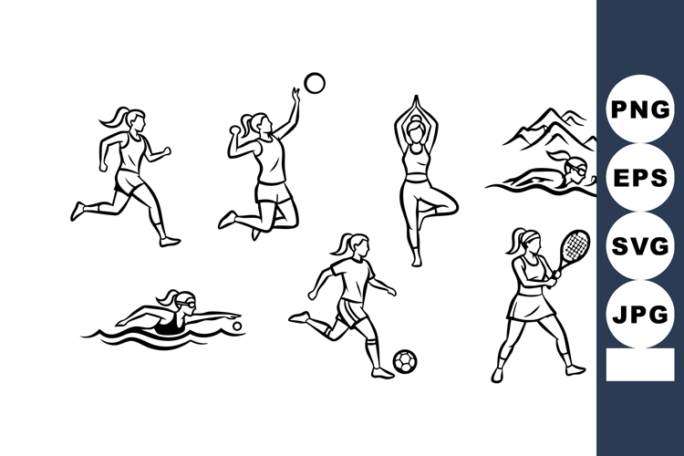 Women Playing Various Sports Activities Including Running Vo