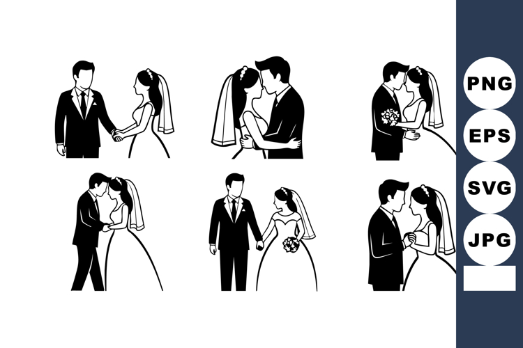 Bride and Groom Silhouettes Image 11