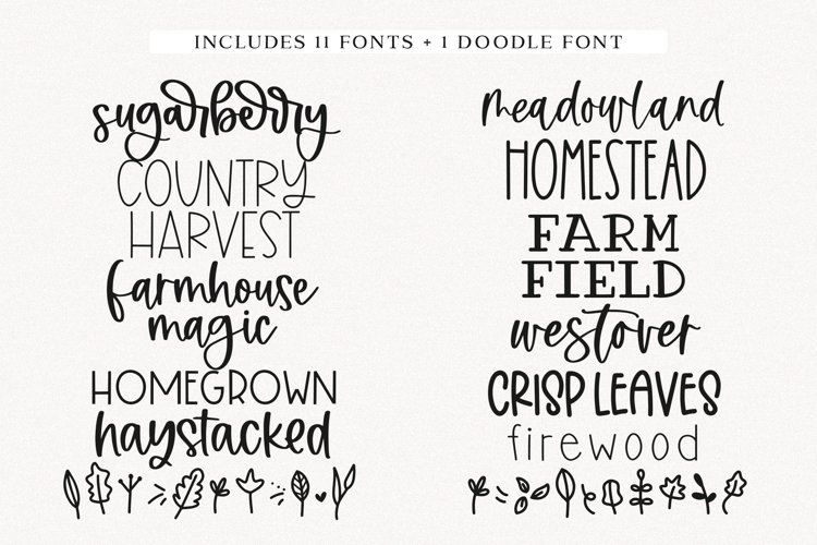 Farmhouse Font Bundle - Handwritten Fonts | Part 3