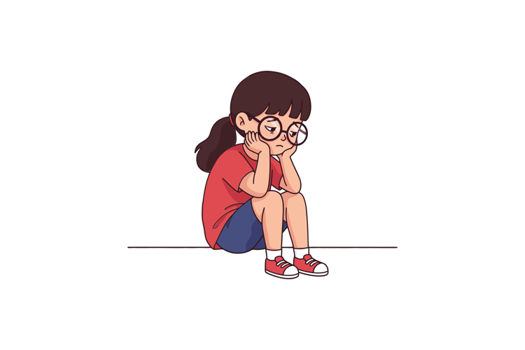 Sad Girl Clipart Image 5