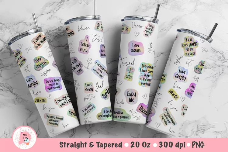 Affirmation Tumbler For 20 oz | Png Self Love