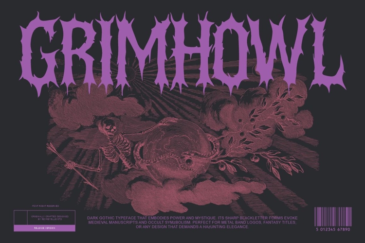 Grimhowl - ALL CAPS Gothic Typeface