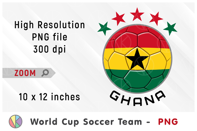 Ghana National Team Soccer Ball. World Cup 2026