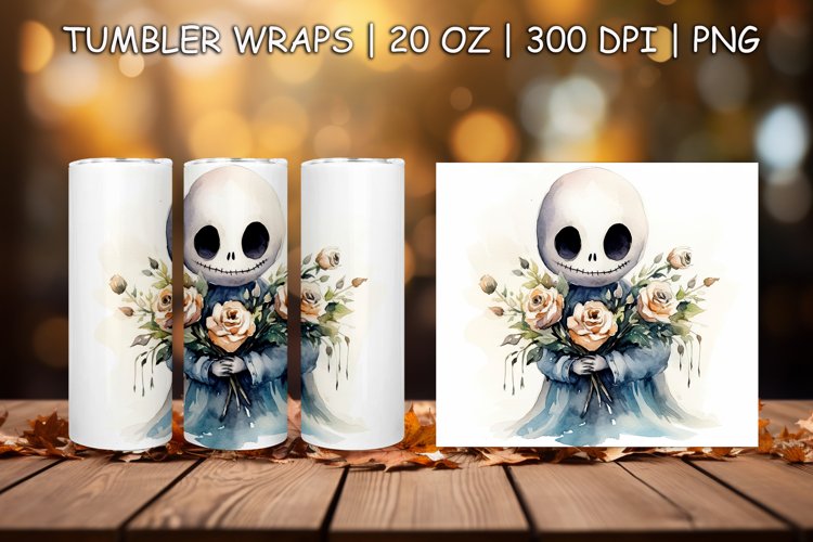 Halloween Sublimation Tumbler Wrap | Cute Ghost Tumbler 20Oz