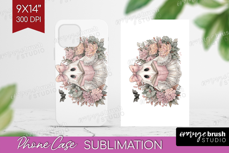 Cute Ghost Phone Case PNG - Spooky Halloween Case PNG