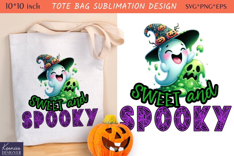 Cute Little Ghost| Funny Halloween Quotes Tote Bag Design