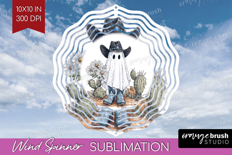 Cute Ghost Wind Spinner Sublimation PNG - Spooky Halloween