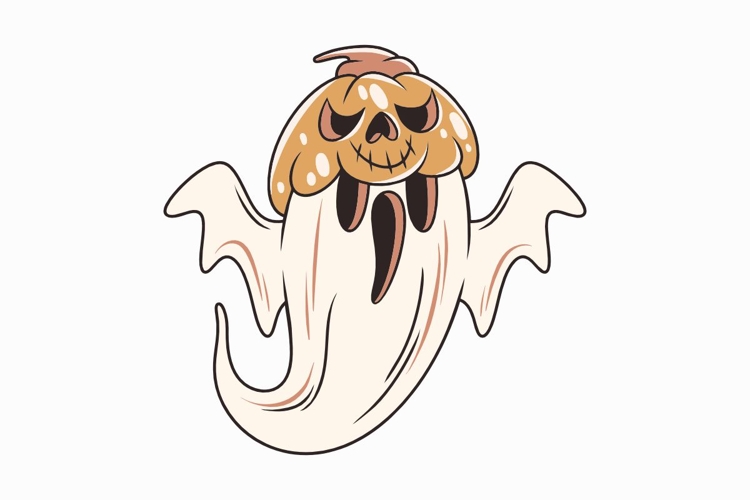 Scary Ghost Cartoon Halloween T-shirt