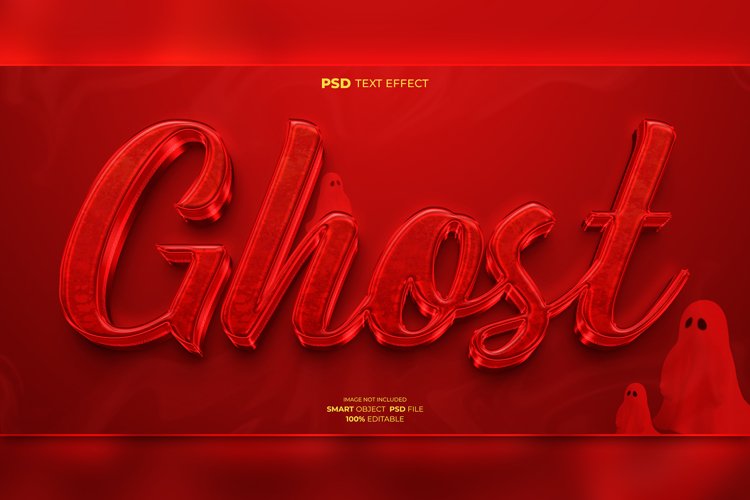 Ghost 3D editable text effect example image 1