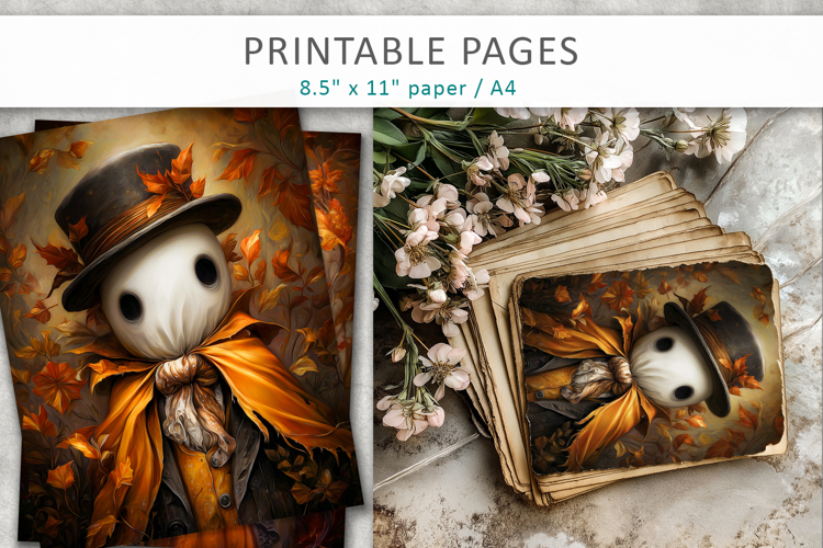 ghost illustrations, halloween crafts
