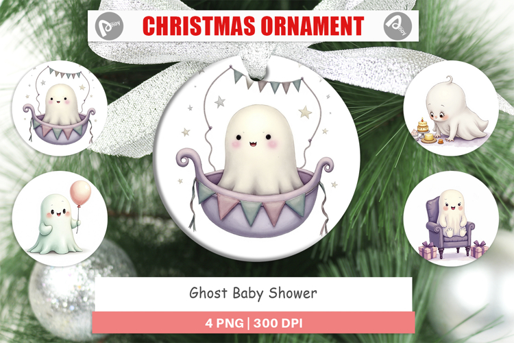 Ornament Ghost Baby Shower