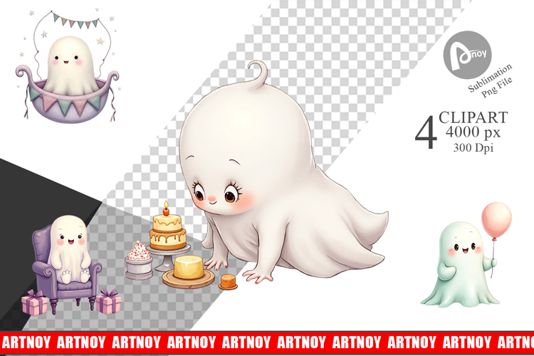 Ghost Baby Shower Clipart