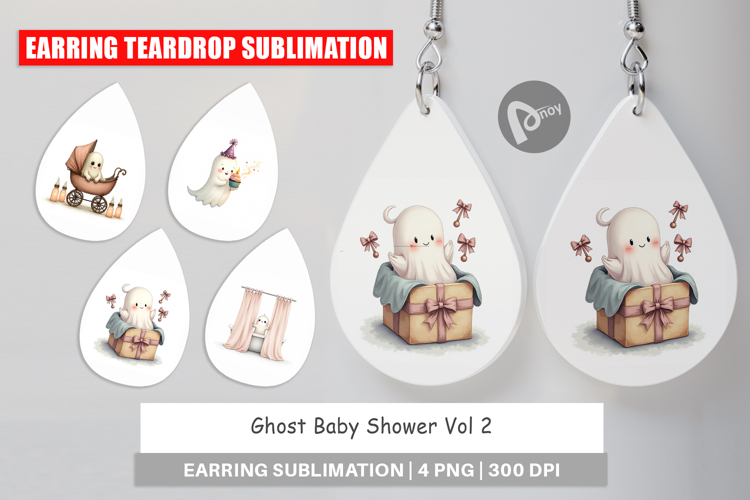 Earring Ghost Baby Shower