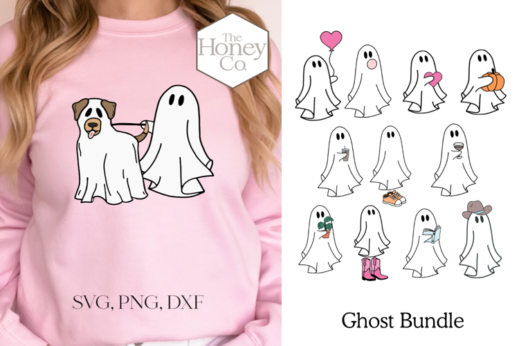 Ghost SVG Bundle | Cute Ghost SVG | Ghost Sublimation Bundle