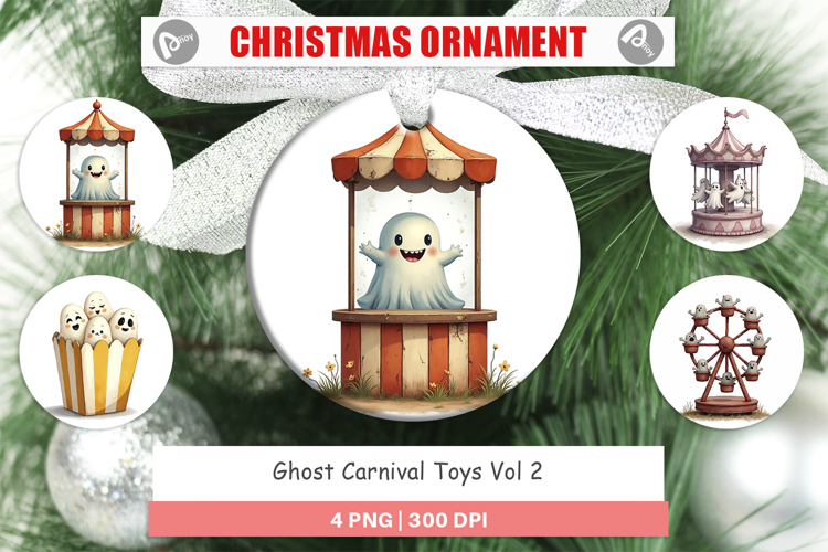 Ornament Ghost Carnival Toys
