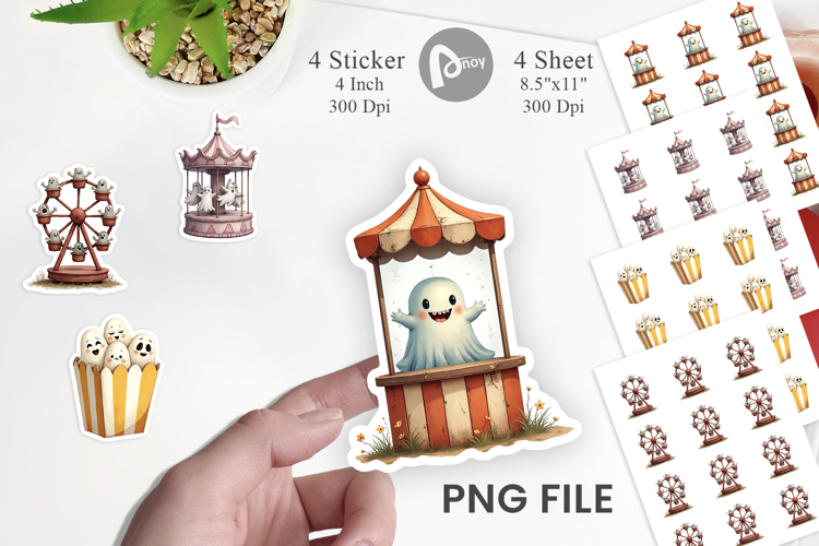 Ghost Carnival Toys Sticker