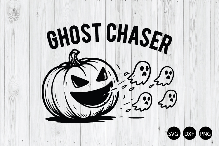 Ghost Chaser SVG, Funny Halloween SVG, Funny Ghost SVG