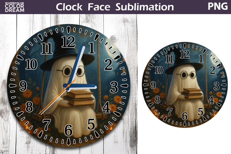Cute Ghost Clock Face | Halloween Clock Design