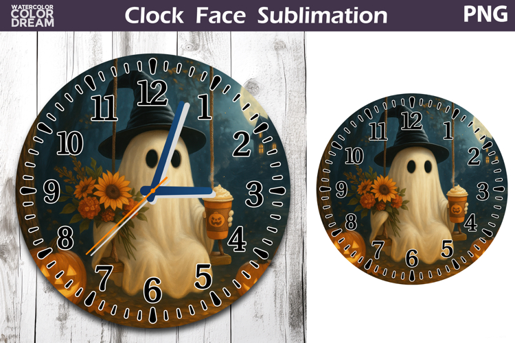Cute Ghost Clock Face | Halloween Clock Design