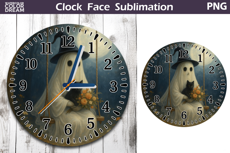 Cute Ghost Clock Face | Halloween Clock Design