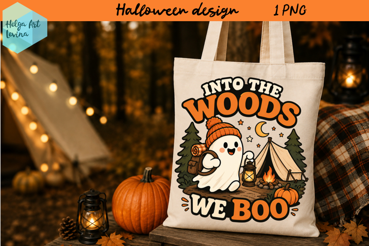 Ghost Camping, Funny Halloween ClipArt PNG