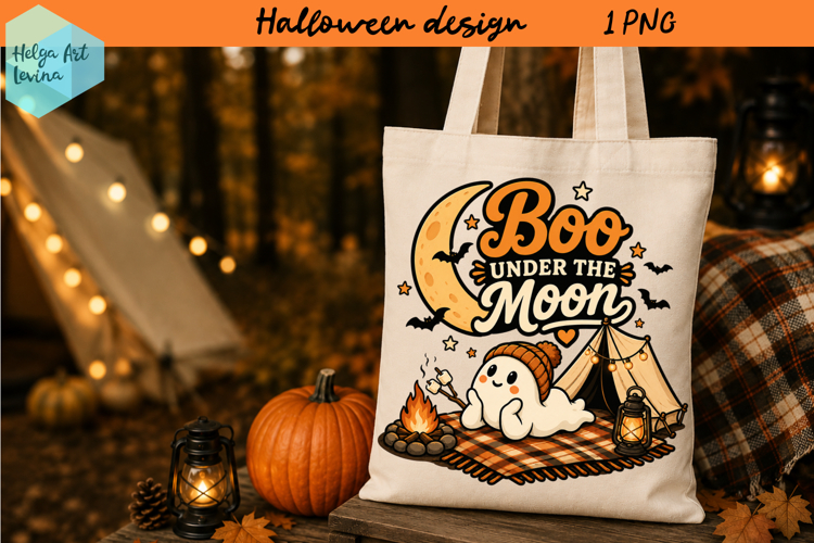 Ghost Camping, Funny Halloween ClipArt PNG