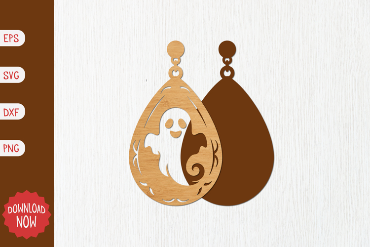 Halloween Ghost Earring SVG