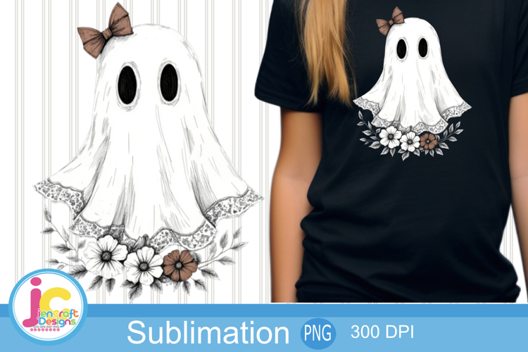 Halloween PNG, Cute Lace Ghost Png, Boo In Boojee Png