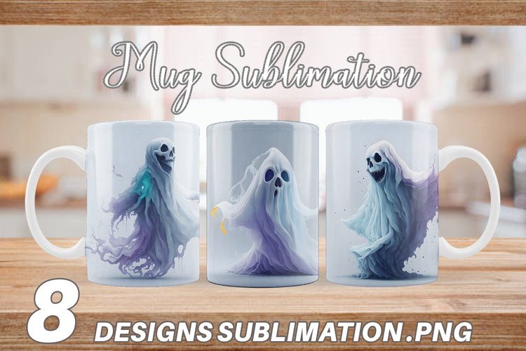 Ghost Halloween | Mug sublimation design example image 1