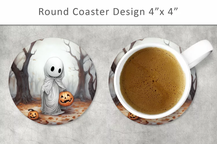 Halloween Round Coaster, kitchen decor