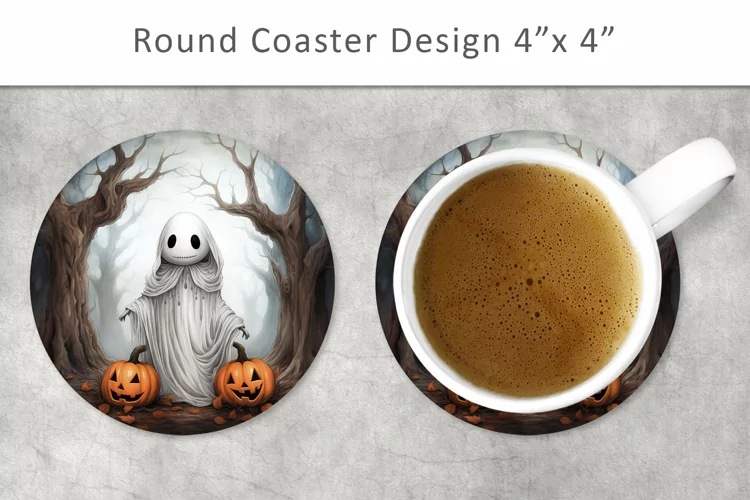 Halloween Round Coaster, kitchen decor
