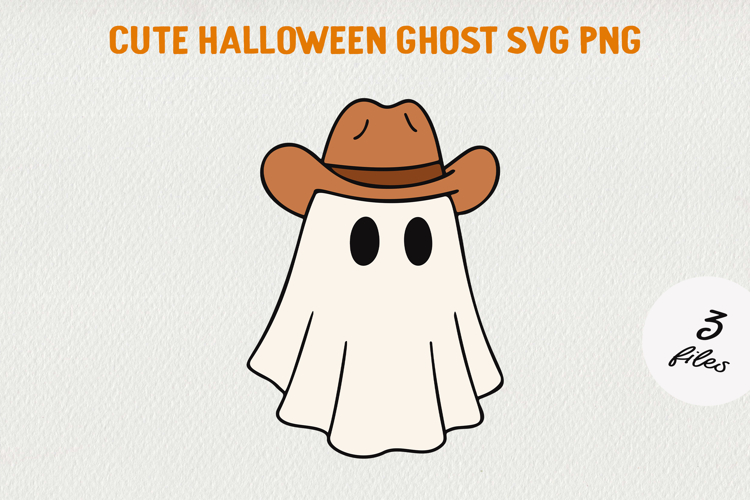 Cute Cartoon Ghost Clipart |Halloween PNG SVG