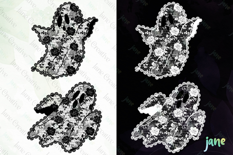 Ghost Lace Pattern PNG