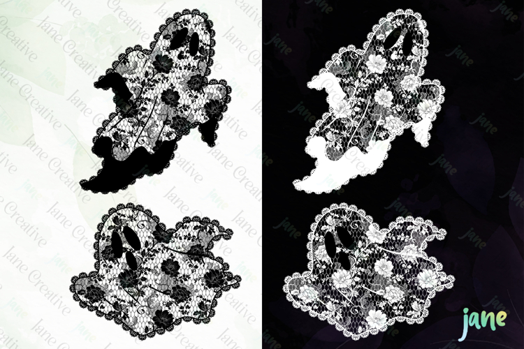 Ghost Lace Pattern PNG