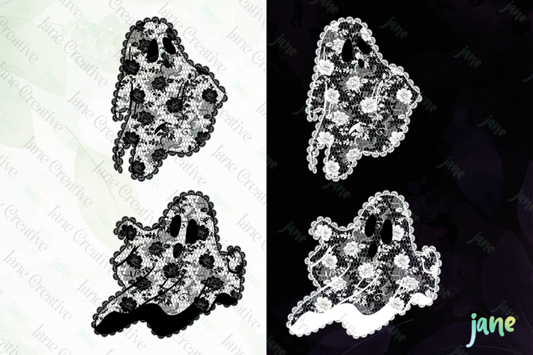 Ghost Lace Pattern PNG