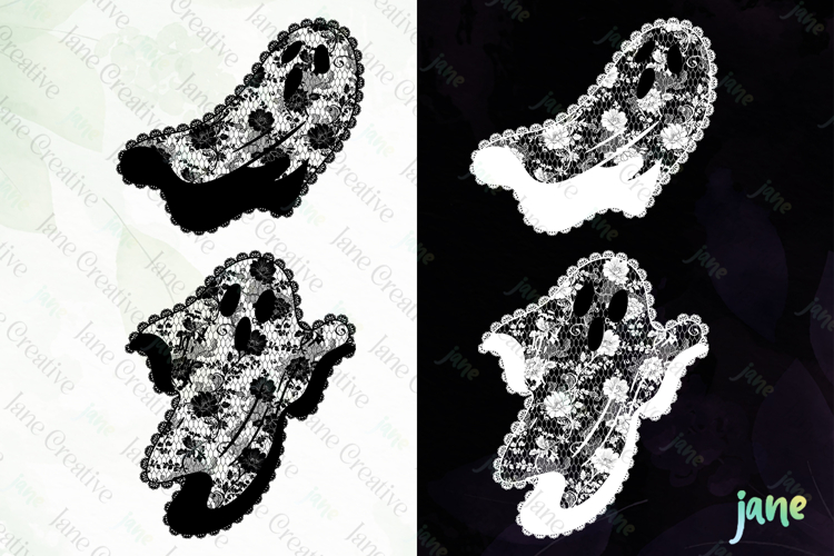 Ghost Lace Pattern PNG