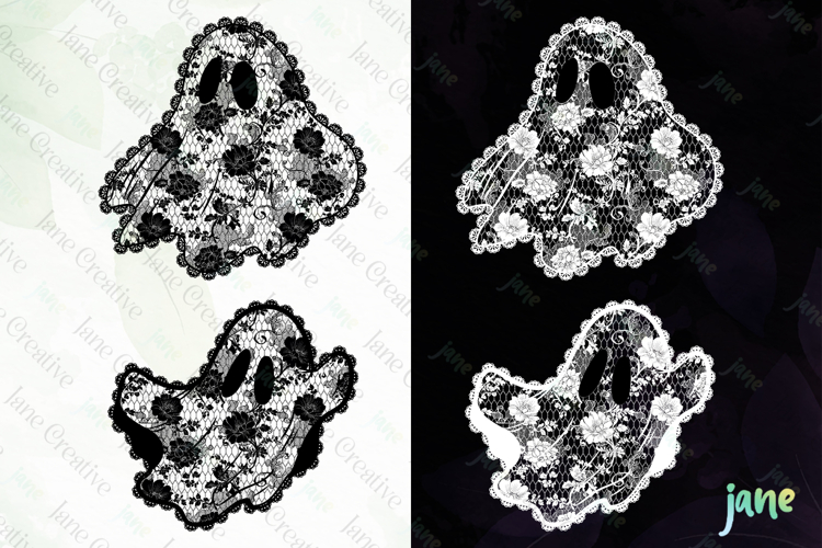 Ghost Lace Pattern PNG