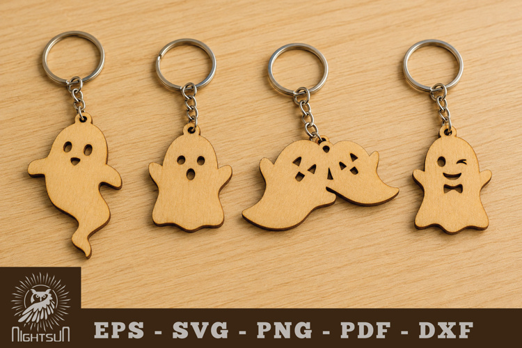 Ghost Lasercut Keychain