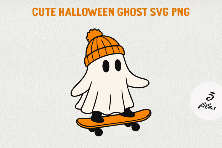 Cute Cartoon Ghost Clipart |Halloween PNG SVG