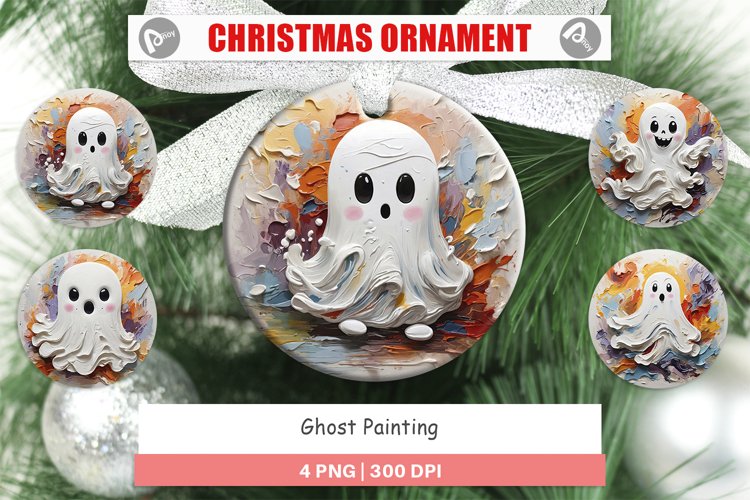 Christmas Ornaments Ghost Painting