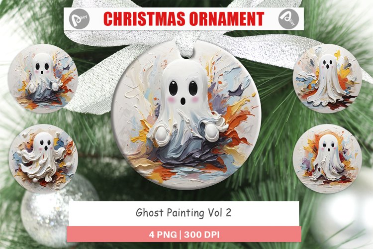 Christmas Ornaments Ghost Painting