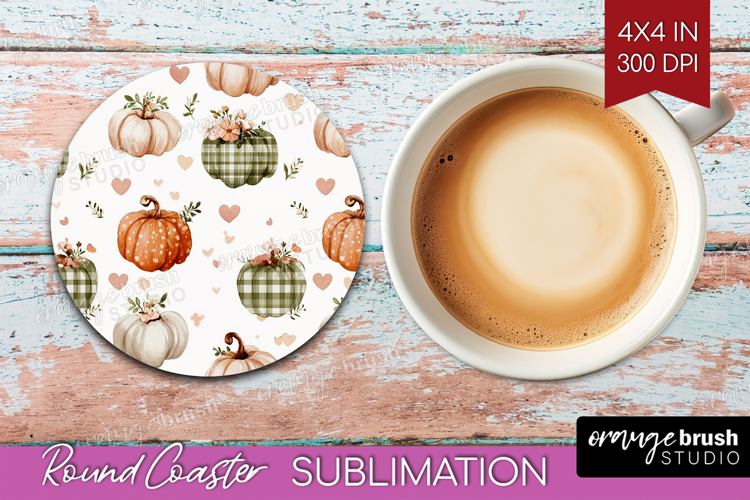 Cute Ghost Round Coaster - Spooky Halloween Coaster PNG